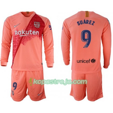 Billiga Fotbollströjor FC Barcelona Suarez 9 Barn Tredje tröja 2018/19 Långärmad